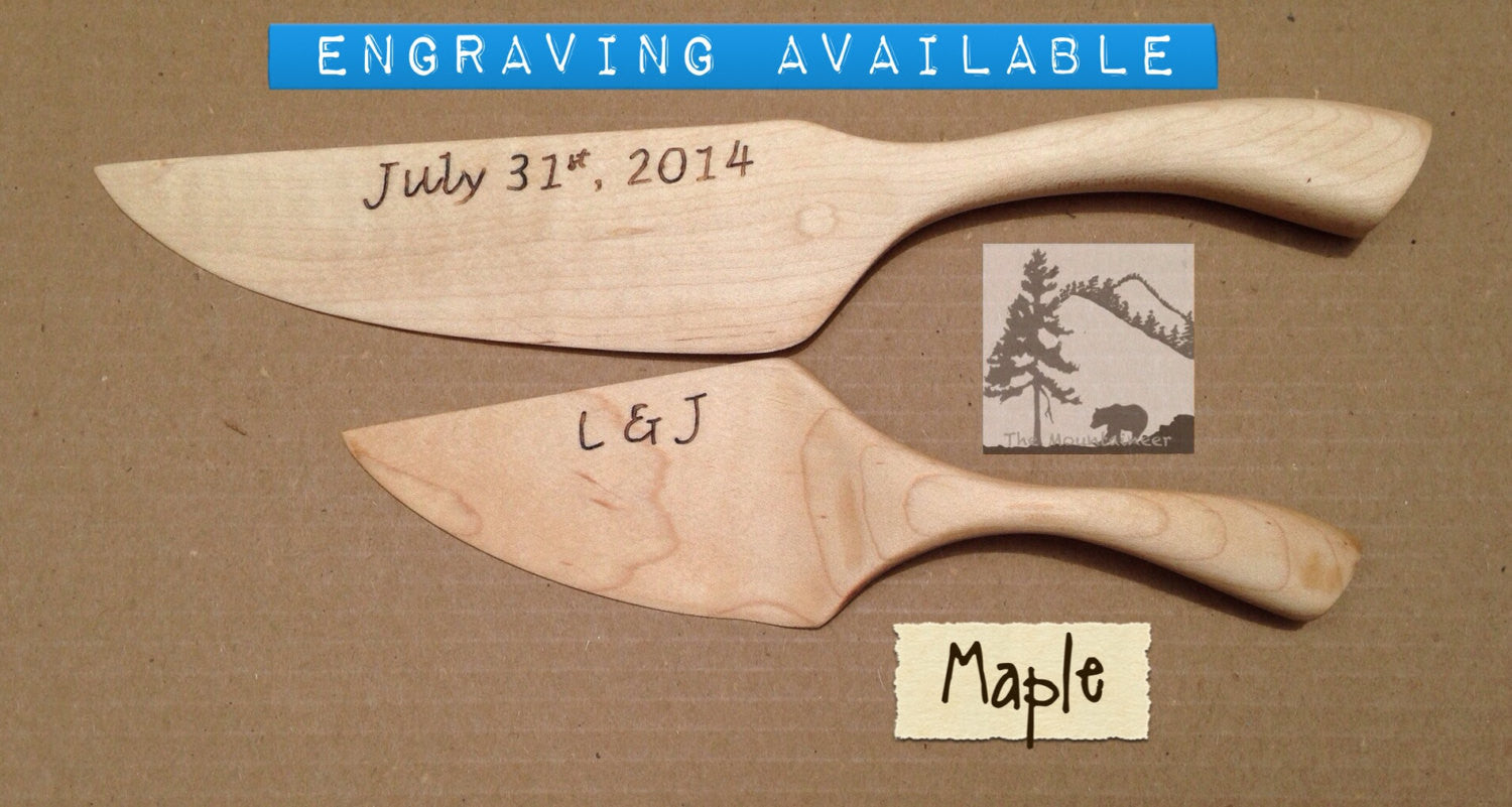 Cake Knife Set/rustic Cake Server/ Wood Wedding Knife/ Wedding