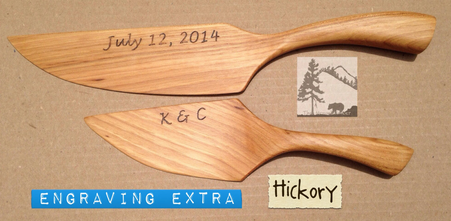 Maple Wedding cake cutter & server, rustic chic barn farm country western southern vintage outdoor desert  beach  Eco-Friendly