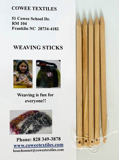 Weaving sticks demonstration