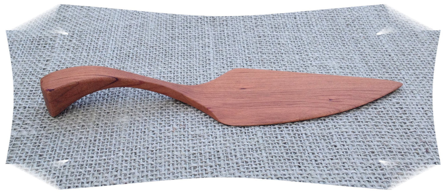 Cake or Pie Cutter/Server in Cherry Wood