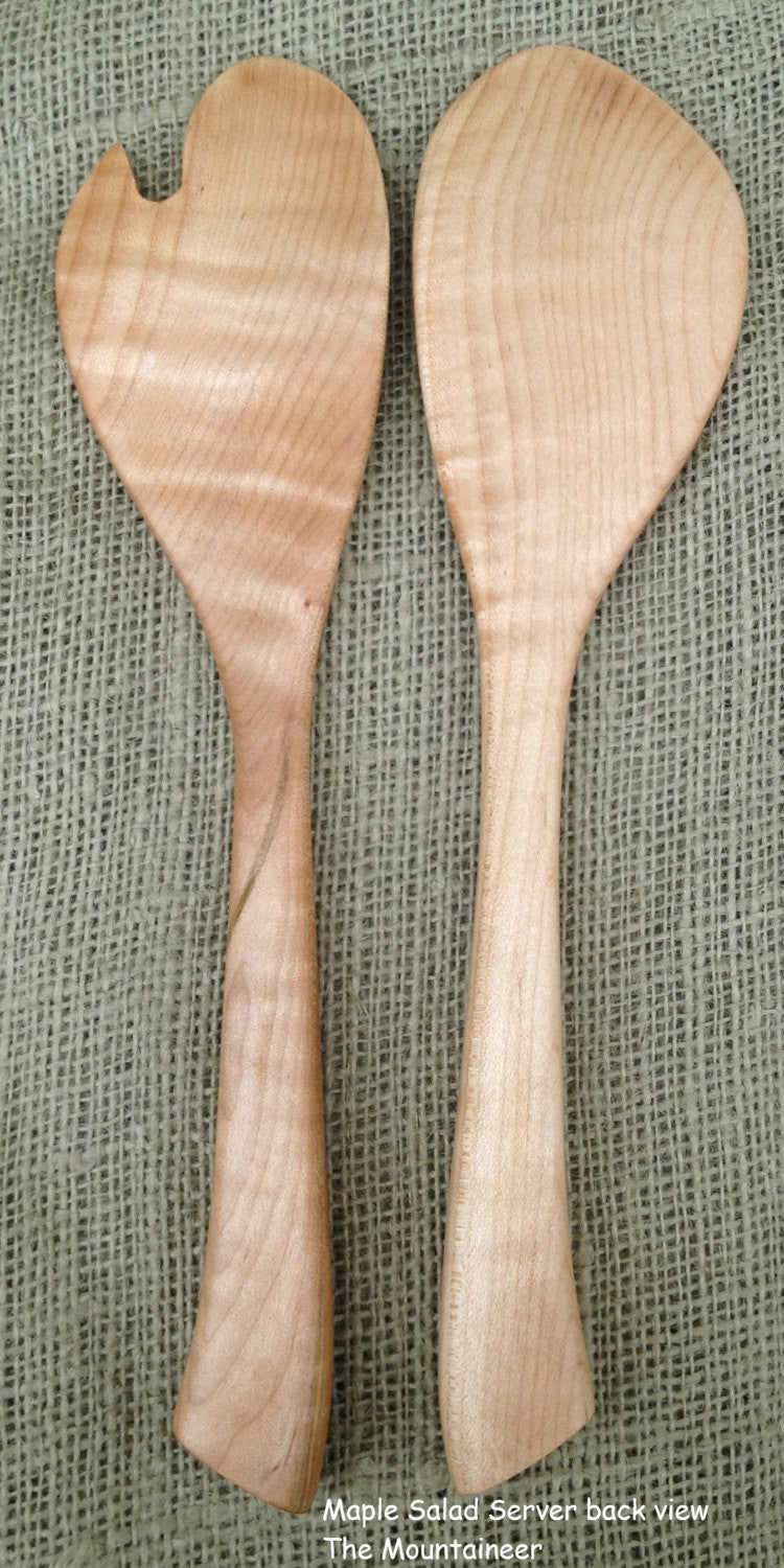 Salad Server set in Wood, Maple